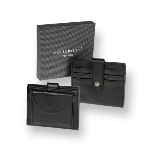 Picture of EQUILIBRIUM CREDIT CARD&COIN MENS WALLET BLACK